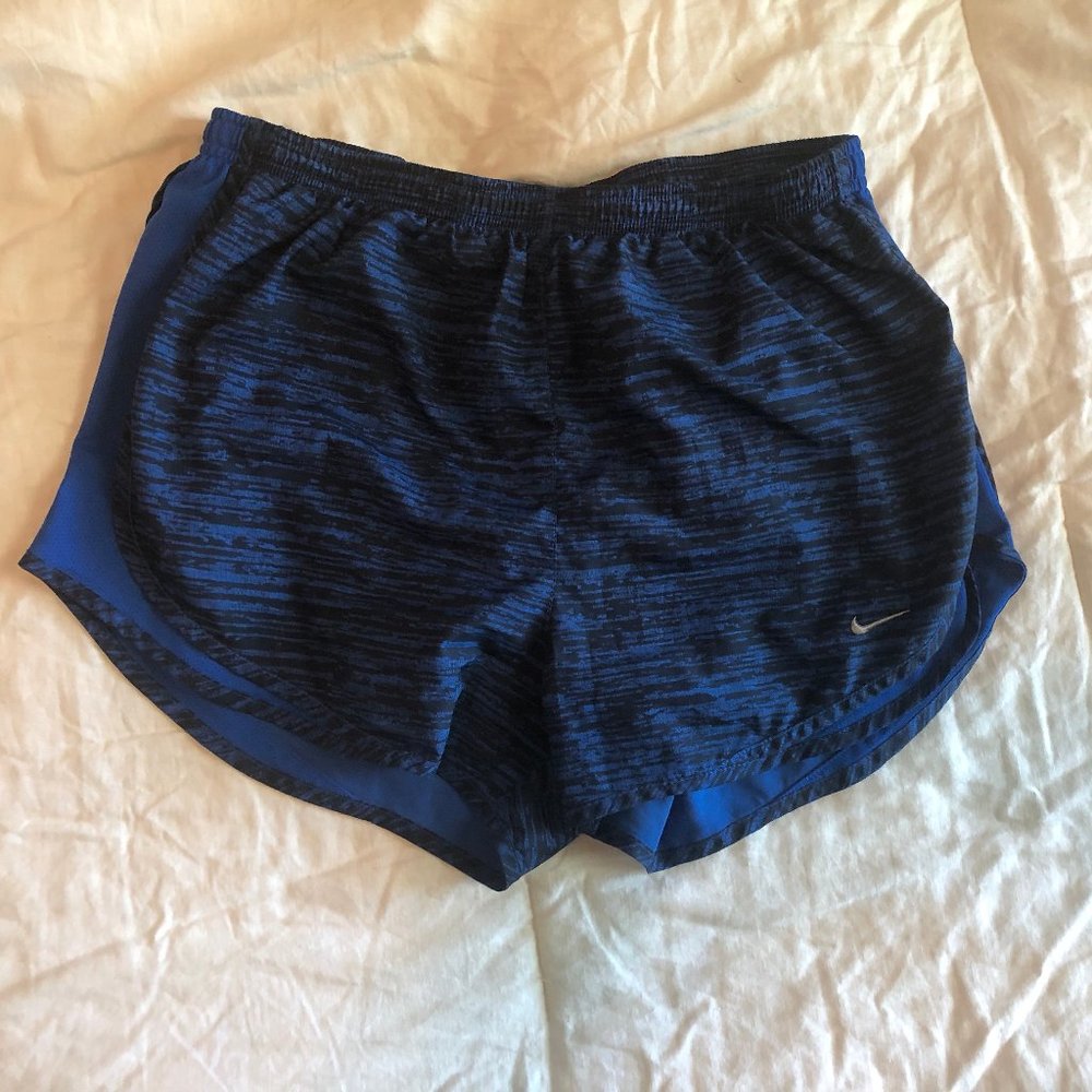 Blue & Black Pattern Nike Running Shorts w/ Lined